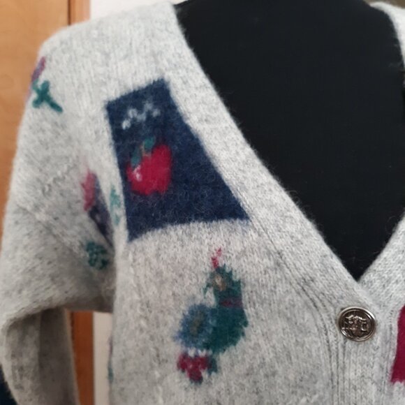 Woolrich Button Up Wool Cardigan Embroidered Granny Sweater Vintage - Picture 4 of 10